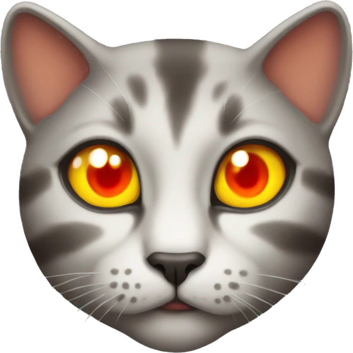 Cat with fire eyes emoji