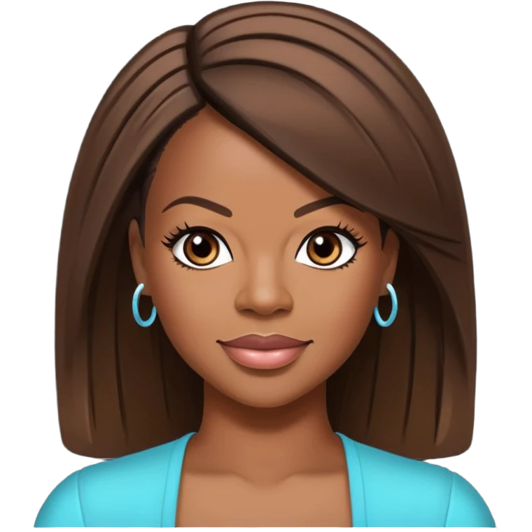 Kandi Burruss with dark brown hair emoji