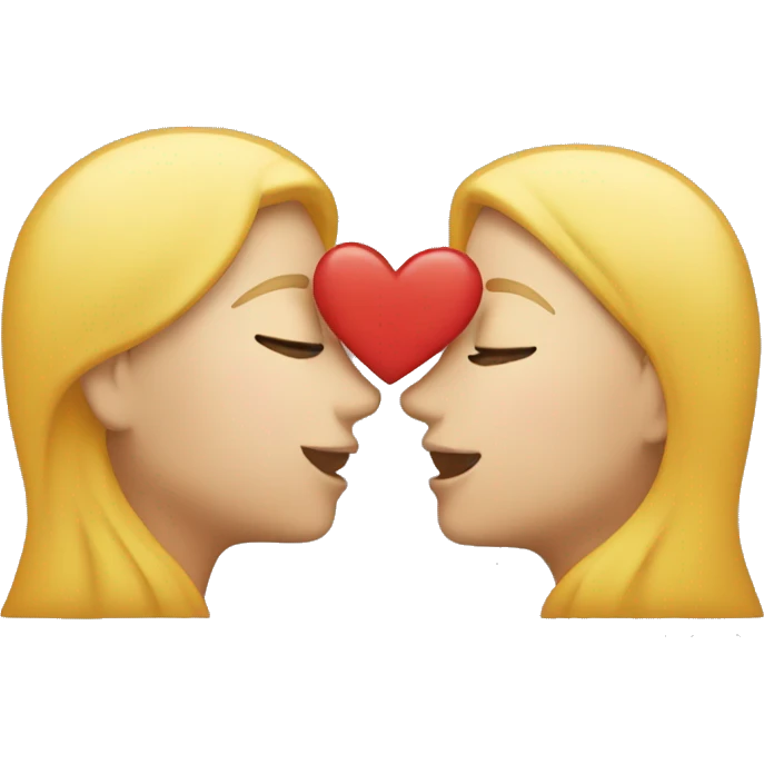 Lesbian kissing emoji
