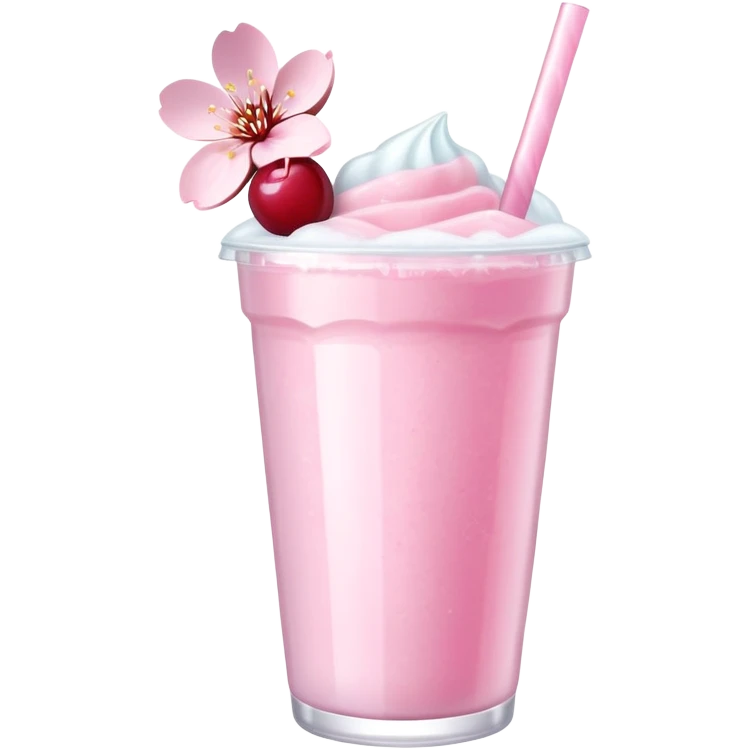 Pastel pink Cherry Blossom Sakura Slushie  emoji