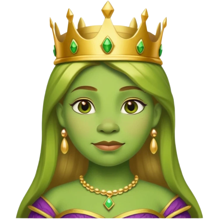 shrek princess, bold, crown emoji