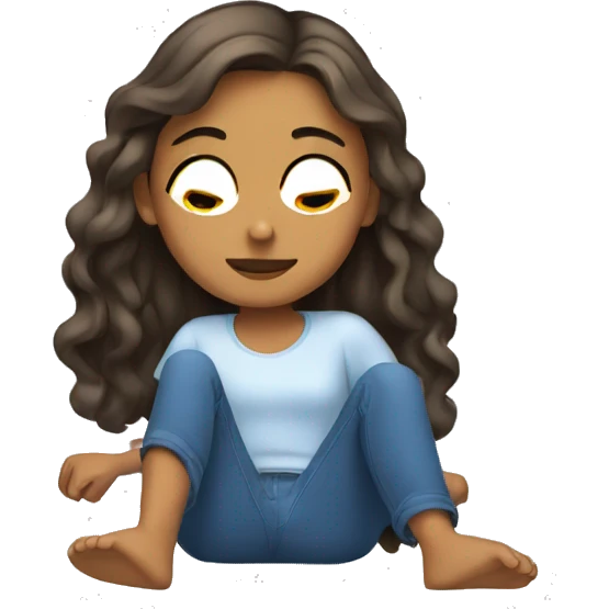Girl laying down emoji