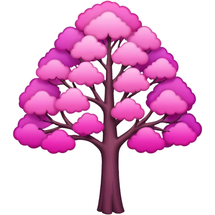 Pink chroma tree emoji