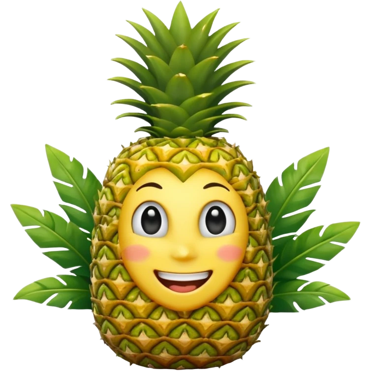 olympic rings in front of a smiling pineapple wearing a gold medal emoji