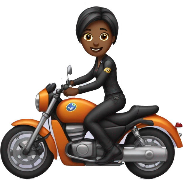 EMOJI DE MULHER EM MOTO emoji