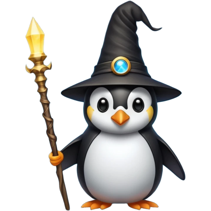 Penguin Wizard emoji