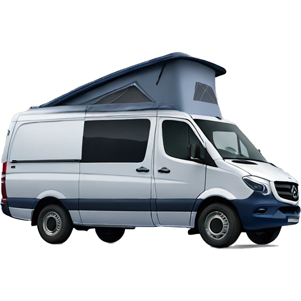 Camper van Mercedes Sprinter dark blue emoji
