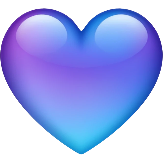 gradient heart blending blue and purple emoji