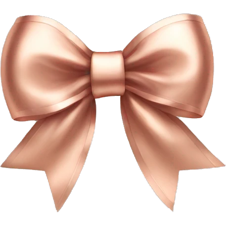 Rose gold bow emoji