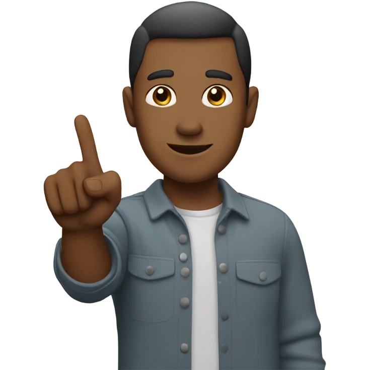 Guy pointing the ring finger  emoji