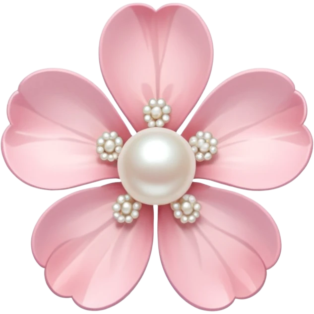 light pastel sakura flower with pearl beaded outline emoji