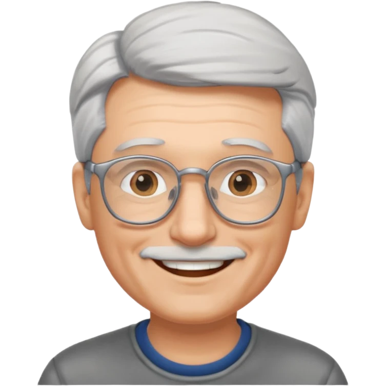 Silver haired dad with glasses emoji