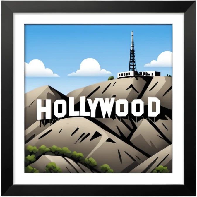 hollywood sign emoji