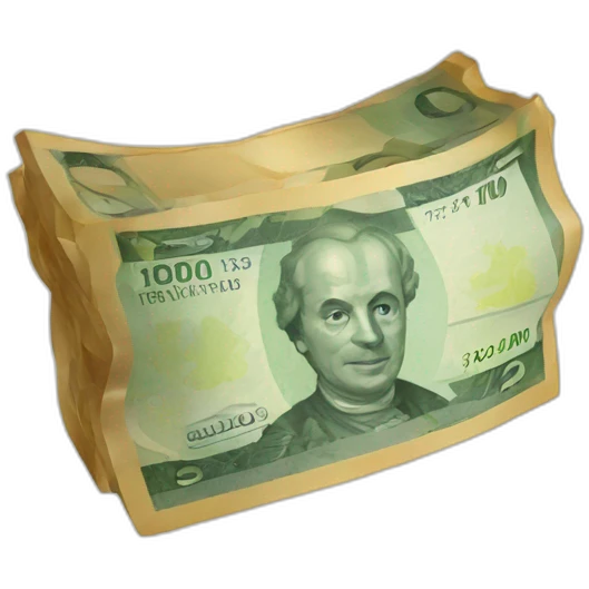 Billet euros emoji