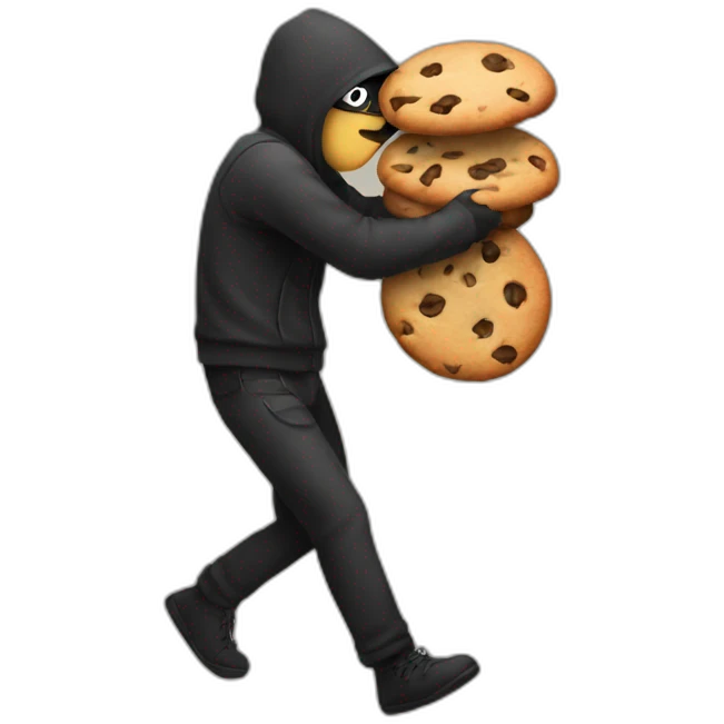 A thief stealing cookies emoji