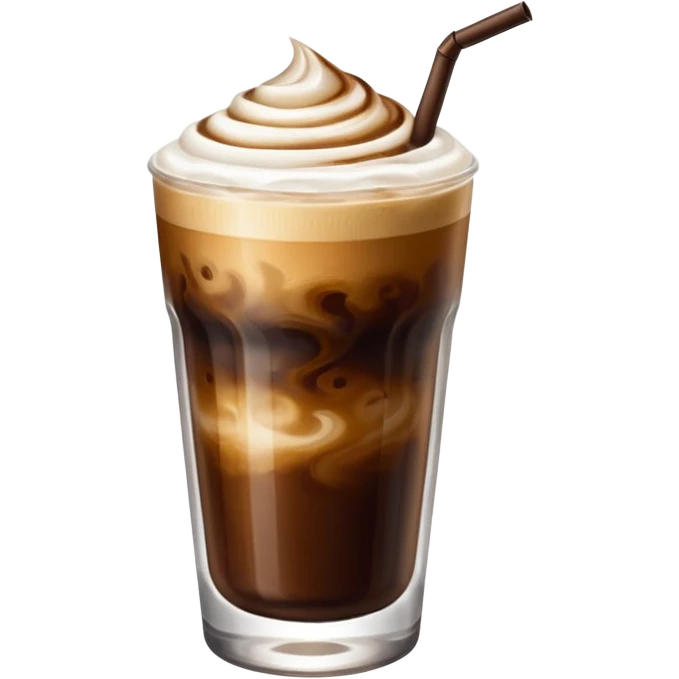 Cold coffee with foam  emoji