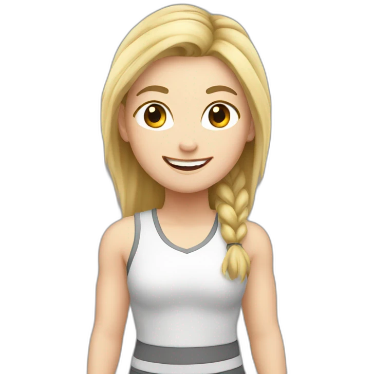 happy fighter white girl emoji