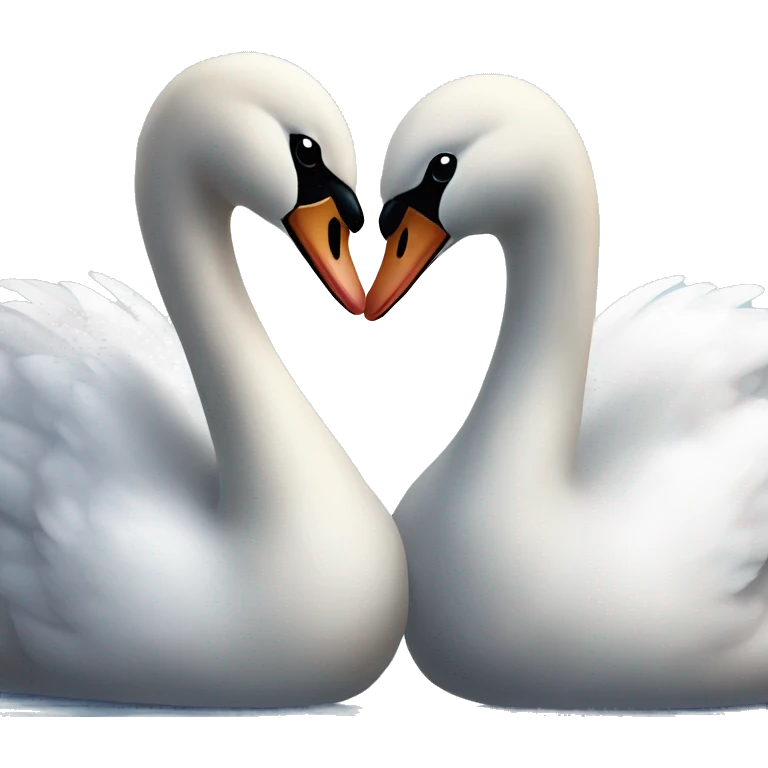 Swan couple love emoji