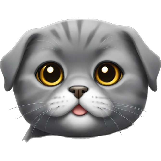 Black Scottish Fold emoji