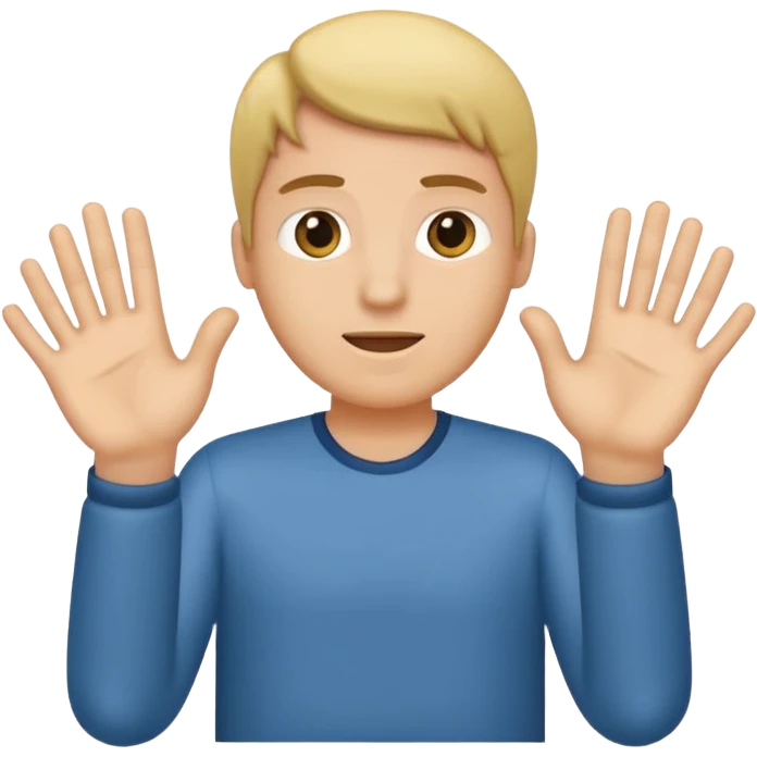 Lap of man empty showing hands to it emoji