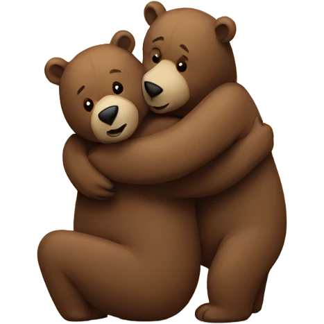 3 bears hugging  emoji