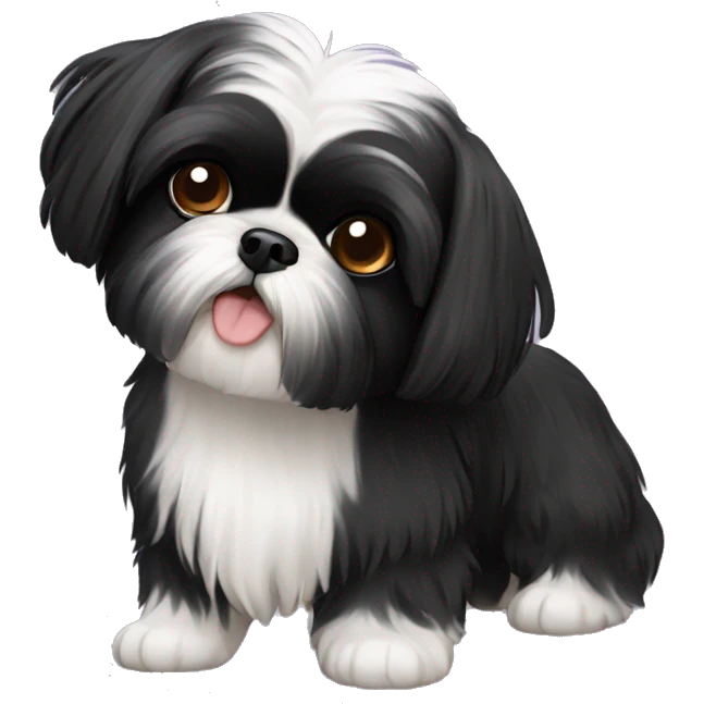 black shih tzu emoji