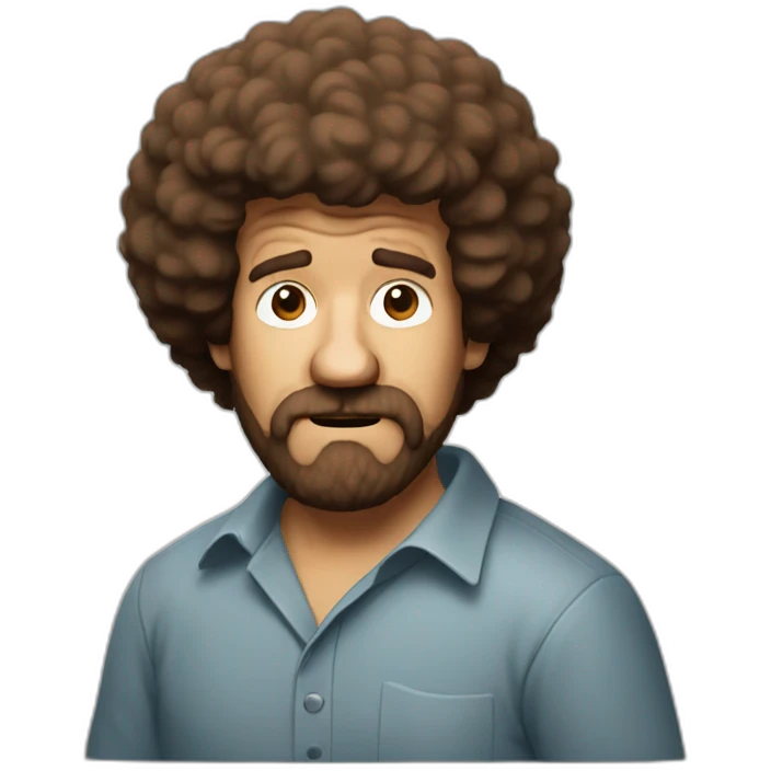 confused bob ross emoji