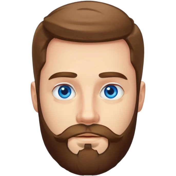 Man met een baard en felle blauwe ogen emoji