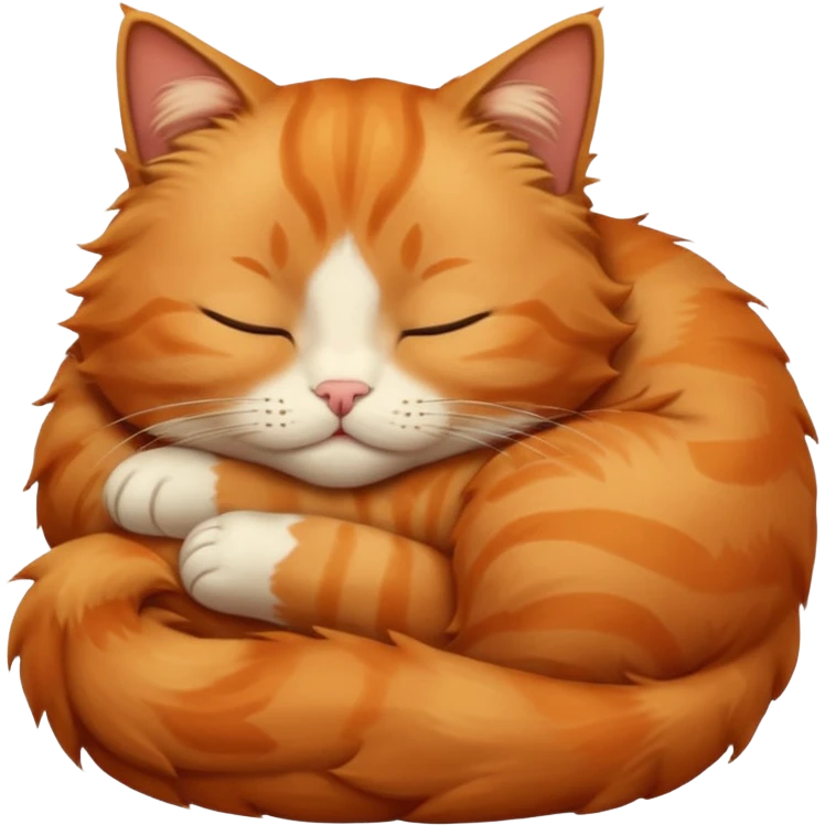 sleeping orange cat emoji