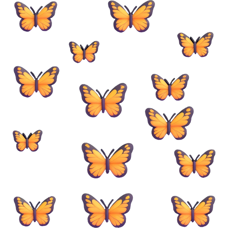 cute tiny butterfly wing emoji