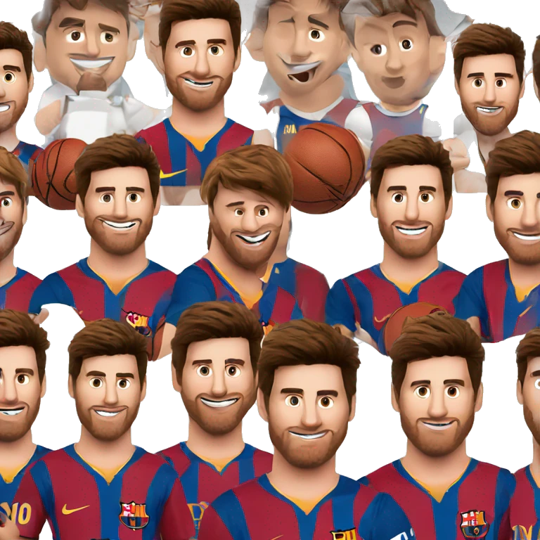 Lionel Messi jugando basket emoji