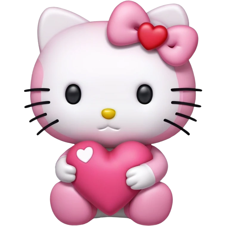 hello kitty with heart emoji