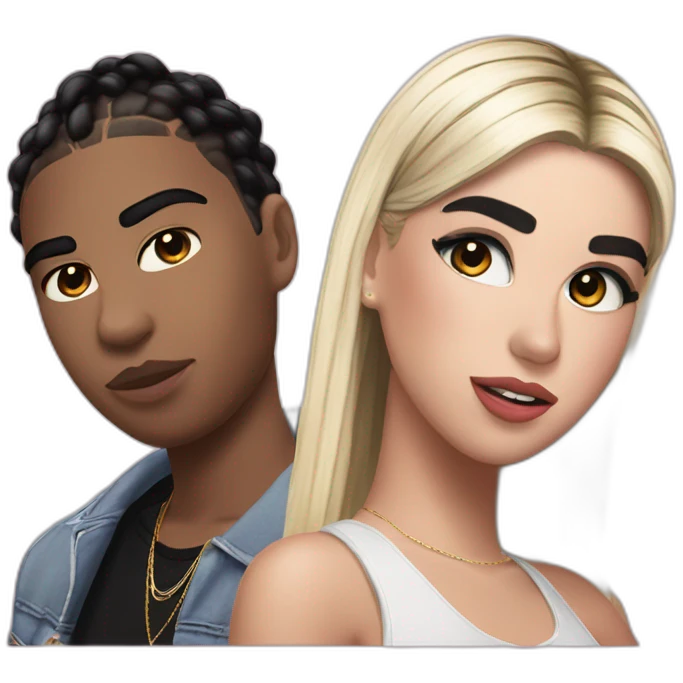 Dua Lipa and Angele emoji