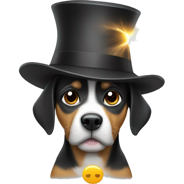 Two dog DJ wearing a magic hat emoji
