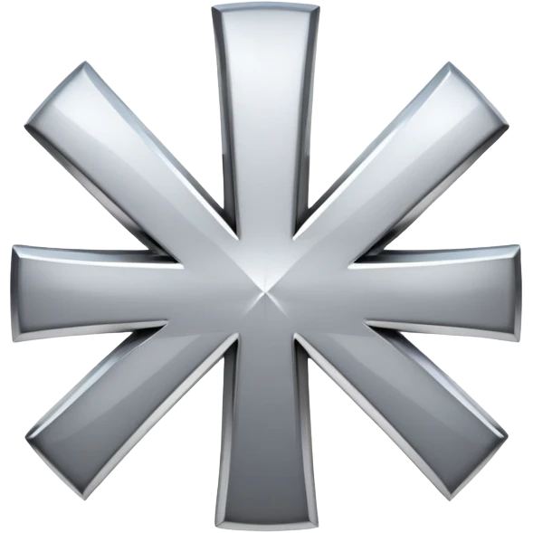 silver x-mark emoji