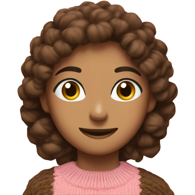 brown and pink bloom sweater emoji