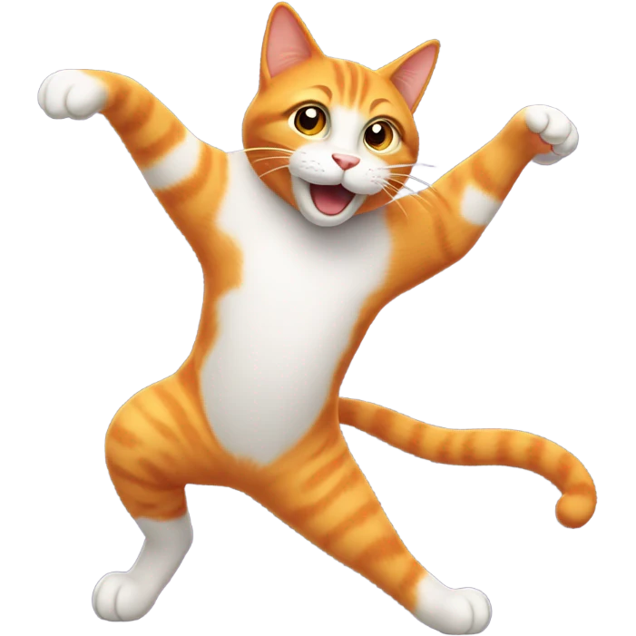Orange cat dancing emoji