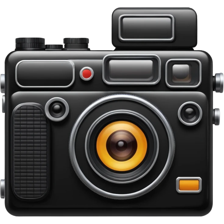 black camera from the 80's  emoji