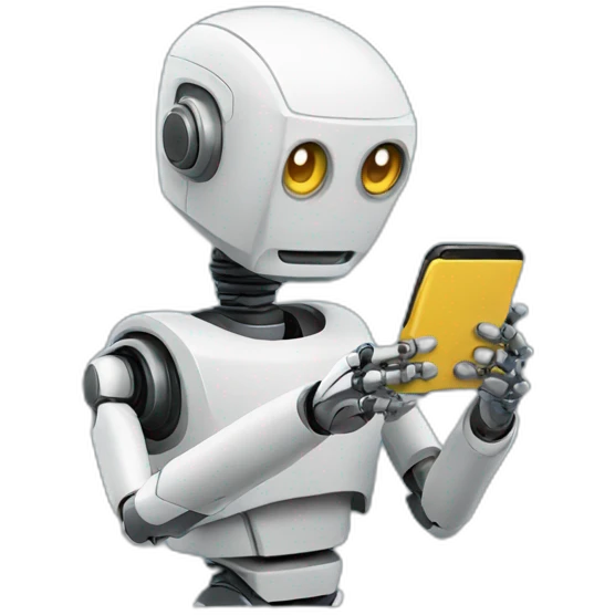 robot texting  emoji