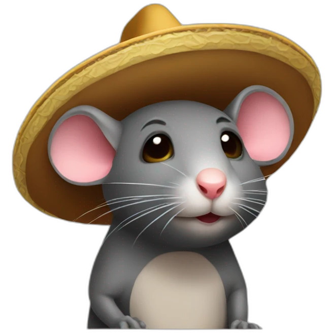 rat with sombrero  emoji