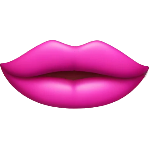 Pink lipstick marks emoji