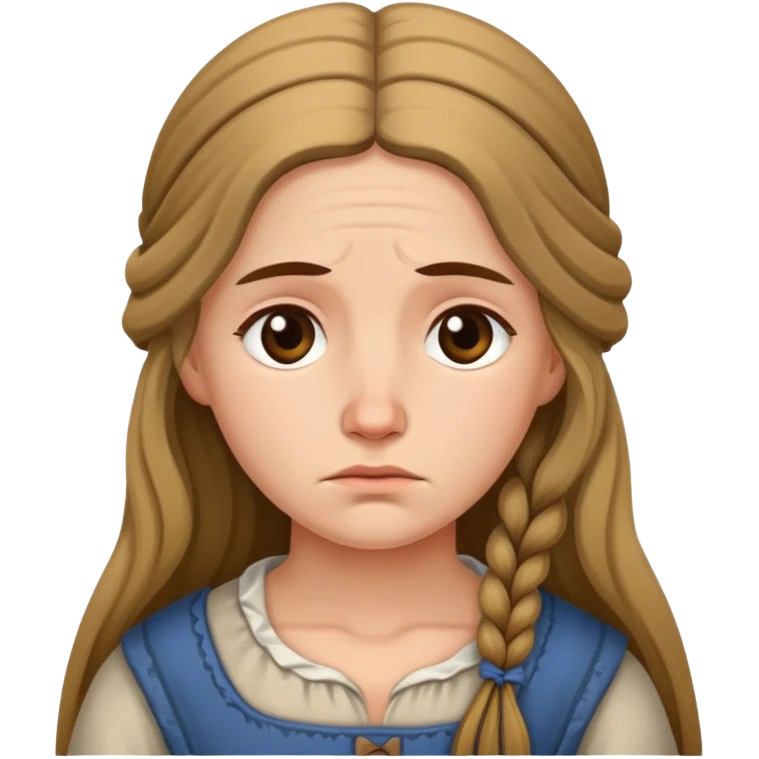 Peasant woman sad emoji