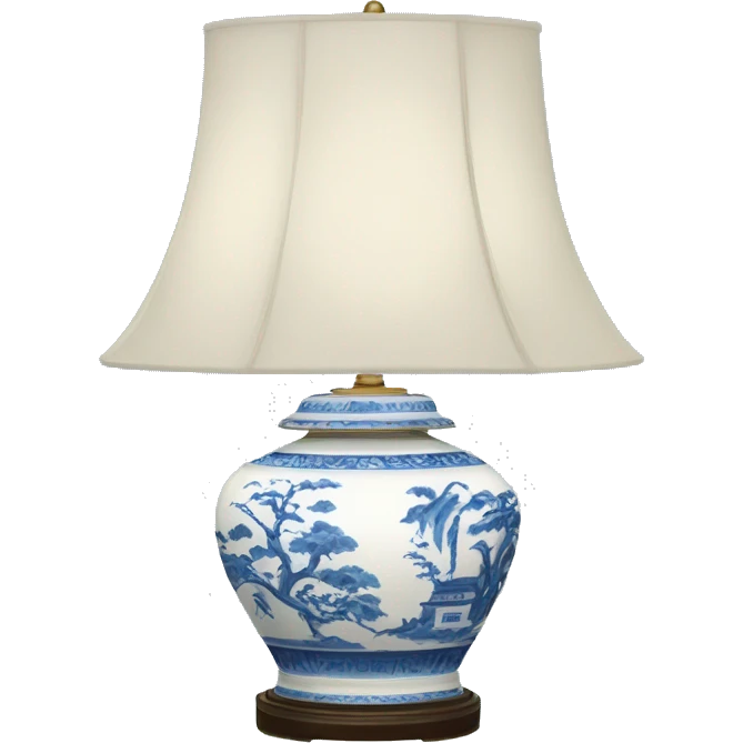 blue and white chinoiserie lamp emoji