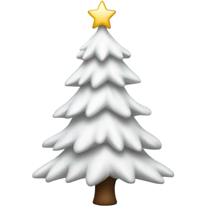 Christmas white tree emoji