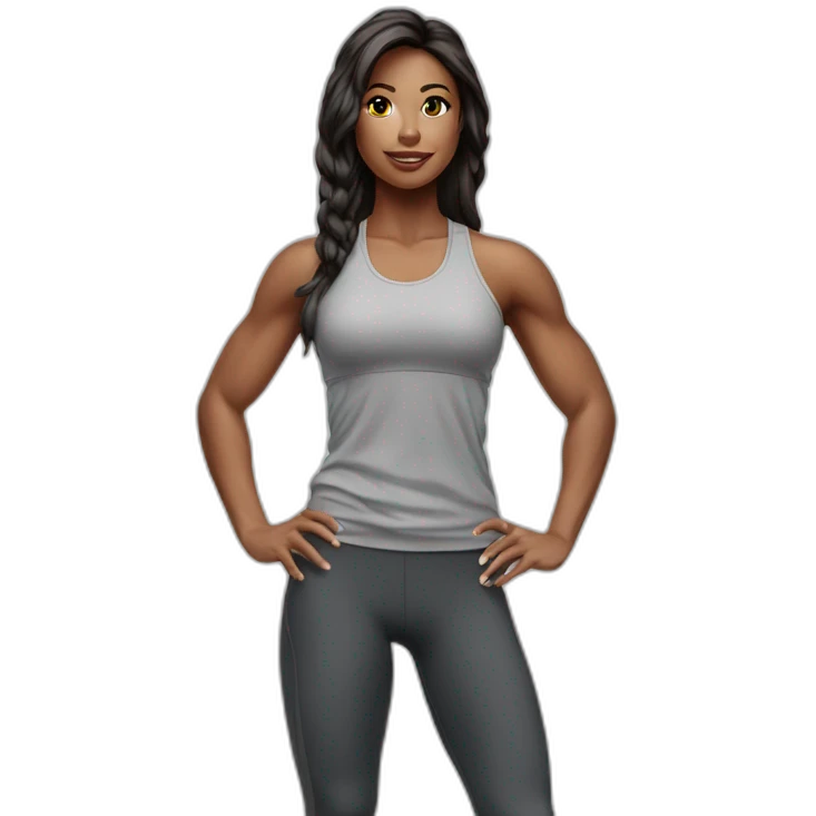 female fitness model emoji
