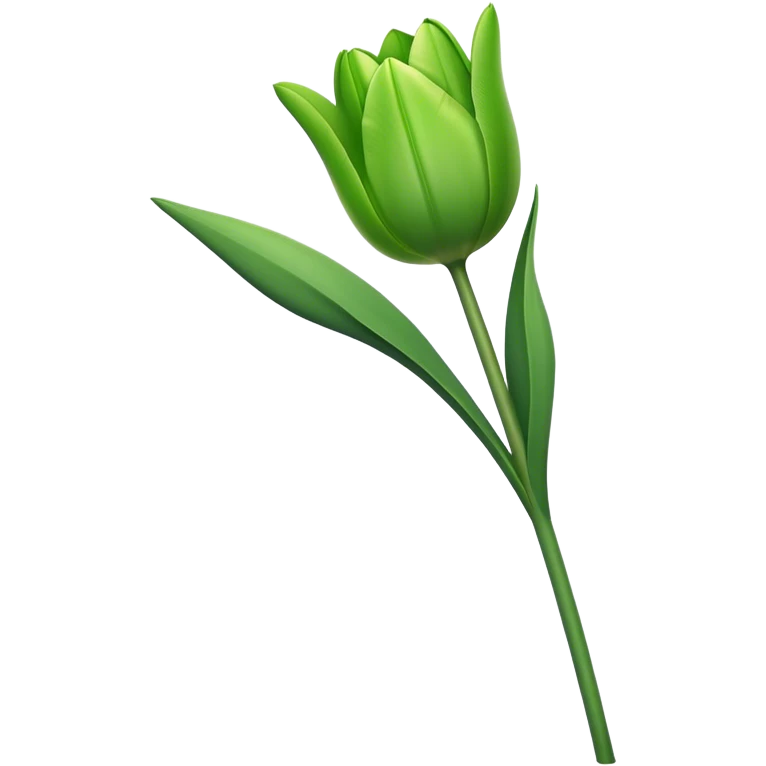 single green Tulip, straight stem emoji