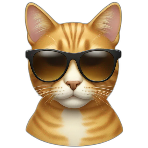 Cat with sunglasses emoji