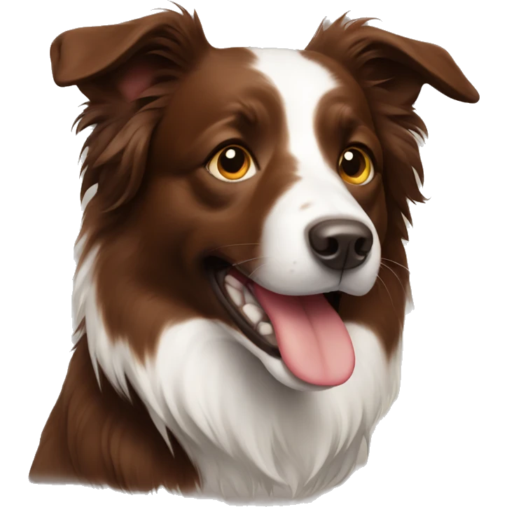 brown border collie  emoji