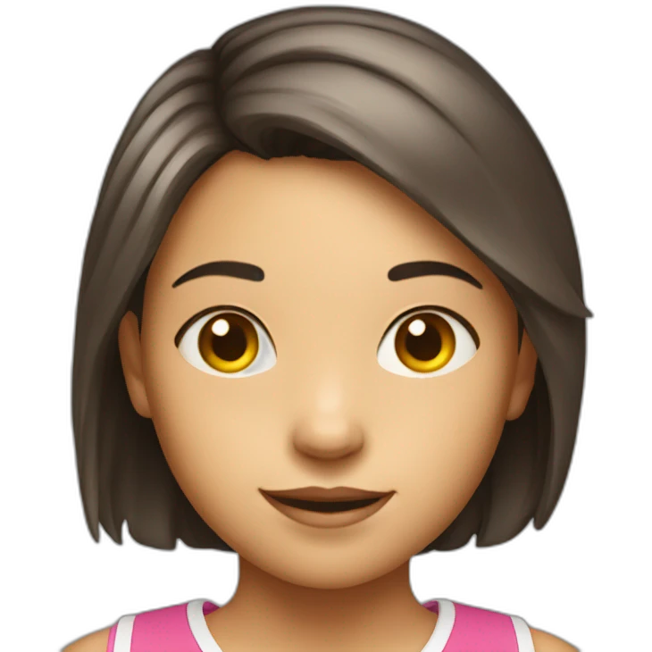 a young girl with a ball in full growth emoji