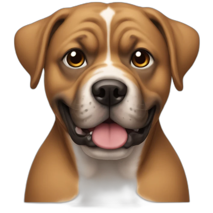 Chien bully tout noir emoji